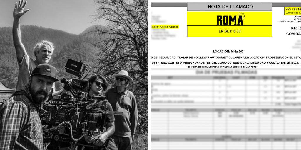 Hojas de llamado de 'Roma' muestran a Galo Olivares como DP 6 Hojas de llamado de 'Roma' muestran a Galo Olivares como DP