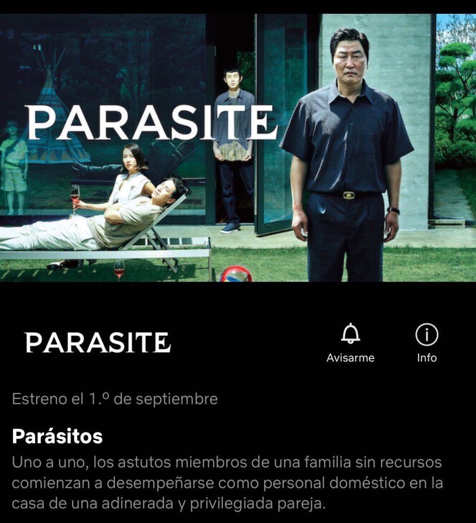 ‘Parasite’, película dirigida por Bong Joon-ho, se estrenará en Netflix 1 img 8969